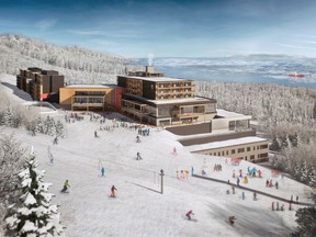 A sketch of the Club Med village that is scheduled to open on the slopes of Le Massif de Charlevoix in December 2020.