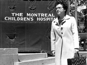 Pediatrician Mary Ellen Avery outside the Montreal Children's Hospital: This photo was published June 10, 1969 along with a story about her appointment as the hospital's physician-in-chief.
