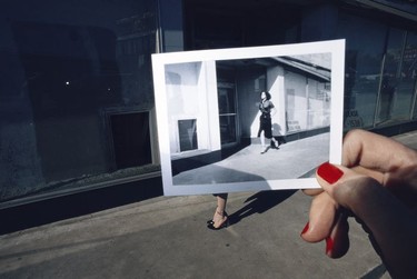 Guy Bourdin's photo Charles Jourdan (1978). The Guy Bourdin Estate 2017 / Courtesy of Louise Alexander Gallery via McCord Museum as part of The Polaroid Project.