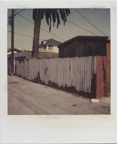 Dennis Hopper's Los Angeles, Back Alley (1987). © Dennis Hopper, Courtesy of The Hopper Art Trust  via McCord Museum as part of The Polaroid Project.