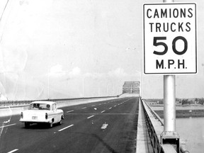 The Champlain Bridge in July 1962, shortly after it opened.