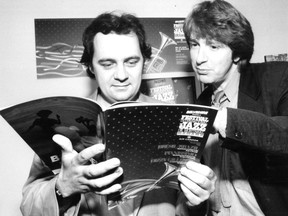 André Ménard (left) and Alain Simard on June 24, 1986. This photo was published on June 27, 1986 with a feature on the success of the Montreal International Jazz Festival.