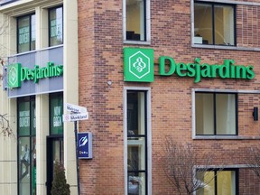 A branch of Desjardins bank in Montreal Tuesday, December 22, 2015.