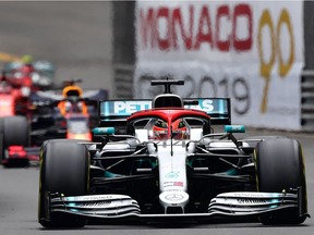 Lewis Hamilton keeps his Mercedes ahead of the pack at last month's Monaco Grand Prix.