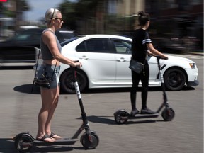Electric scooters are becoming a hit in Montreal.