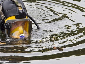 A Sureté du Québec diver in action.