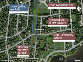 MAP: Proposed site of new Baie-d'Urfé daycare