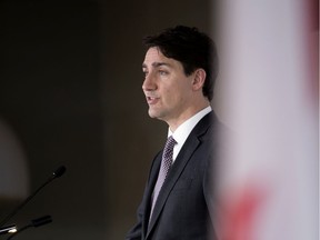 Prime Minister Justin Trudeau speaks at Element AI in Montreal on Thursday December 6, 2018. Trudeau announced a major funding project for AI.