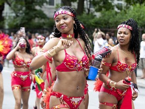 Dancers perform as they take part in the 44th annual Carifiesta in Montreal, on Saturday, July 6, 2019.