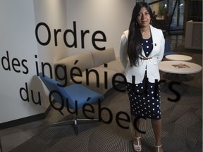 Kathy Baig in the offices of the Quebec Order of Engineers in Montreal Friday, July 5, 2019. She is not the first female president of the Order, but her mandate has been one of the toughest.