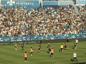 MONTREAL, QUE.: JULY 17, 2019 -- Real Madrid CF practices at Saputo stadium in Montreal July 17, 2019. The storied Spanish team is practicing in Montreal from July 9-19 in preparation for the International Champions Cup. (John Kenney / MONTREAL GAZETTE) ORG XMIT: 62866