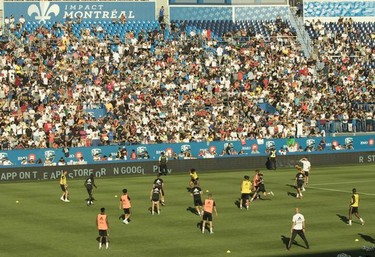 MONTREAL, QUE.: JULY 17, 2019 -- Real Madrid CF practices at Saputo stadium in Montreal July 17, 2019. The storied Spanish team is practicing in Montreal from July 9-19 in preparation for the International Champions Cup. (John Kenney / MONTREAL GAZETTE) ORG XMIT: 62866