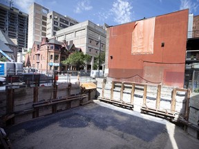 The good news for merchants on Bishop St. is work on a métro ventilation station is finally finished. The bad news: A new real-estate project means the demolition of a building, seen above, followed by construction on that spot as well as on that empty site next to it.