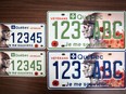 The new licence plates honouring Quebec veterans in Montreal on Thursday July 25, 2019.