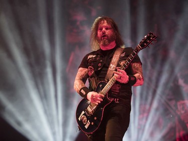 Guitarist Gary Holt  of Slayer plays at the Heavy Montréal metal festival July 28, 2019.