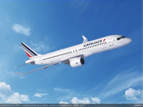 Airbus plans to build A220 jets for Air France at its Mirabel plant as part of an order announced Tuesday.