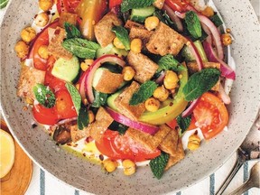 Heirloom Tomato Fattoush from Jeanine Donofrio's book Love and Lemons Every Day.