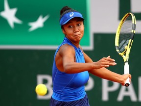 Leylah Annie Fernandez of Laval during the girls juniors singles final against Emma Navarro of the United States during Day 14 of the 2019 French Open at Roland Garros on June 8, 2019, in Paris.