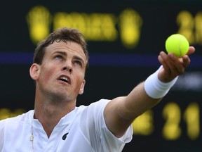Vasek Pospisil had back surgery this year. His only match in the past eight months was a four-set loss to Auger-Aliassime in the first round at Wimbledon. He'll play Joshua Peck in the second round at the Granby Challenger event.