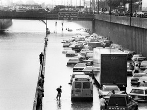 The July 14, 1987 Decarie Expressway flood.