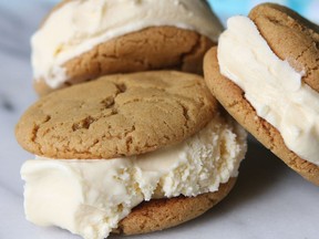 cns-0612Dad1 - Ginger and Vanilla Ice Cream Sandwiches. With Story by Eric Akis for Canwest Food Package.