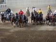 A chuckwagon race is seen during Calgary Stampede in Calgary, on July 13, 2012.