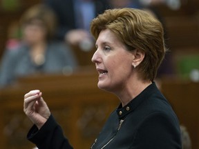 Agriculture Minister Marie-Claude Bibeau responds to a question during Question Period in the House of Commons, Monday April 29, 2019 in Ottawa. The Liberal government is launching a new three-year immigration pilot that aims to help fill labour shortages within Canada's agri-food sector.