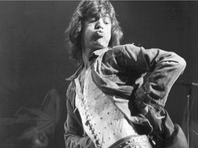 Mick Jagger performs with the Rolling Stones at the Montreal Forum July 17, 1972.