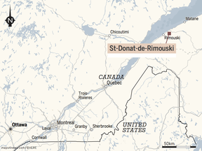 Location of St-Donat-de-Rimouski