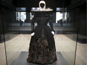 Thierry Mugler dress called "First Witch" for the play MacBeth at the Montreal Museum of Fine Arts. This is the penultimate weekend to see the exhibit.