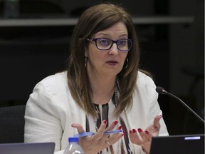 EMSB chairperson Angela Mancini, seen in a file photo, is encouraging other English school boards to contribute to the board’s legal fund.