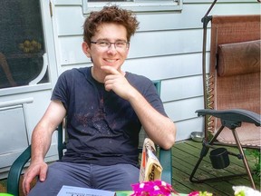 Archie MacIsaac-Vacon sits on the porch on the night he died. "We just talked on the deck for half an hour and at one point, I took my camera and I snapped a picture," said his mother Charlene Vacon.