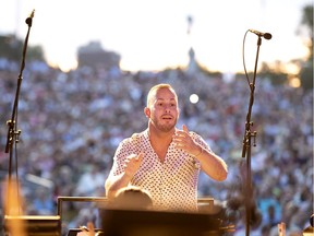 Yannick Nézet-Séguin leads the Orchestre Métropolitain in a free concert at the foot of Mount Royal on July 25.