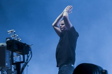 Ed Simons of the Chemical Brothers takes the stage on Day 2 of the Osheaga Music and Arts Festival at Parc Jean-Drapeau in Montreal Saturday, August 3, 2019.