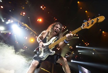 MONTREAL, QUE:  Iron Maiden performs at the Bell Centre, in Montreal on Aug. 5, 2019.