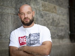 Former Canadiens defenceman Andrei Markov poses for photo in downtown Montreal on Aug. 6, 2019.