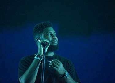 R&B artist, Khalid performs at the Bell Centre in Montreal, Quebec on Aug. 8, 2019.