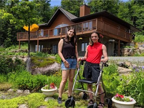 Marie-Eve Buisson, left, and Noah Silletta at Vita Bella B&B in the Laurentians. Owned by Noah's parents, it is the only fully certified accessible B&B in Quebec.