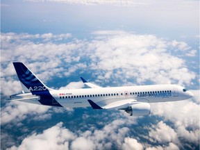 Air Canada will operate Quebec-built Airbus A220 jets on its new service to Seattle next year. Credit: courtesy of Airbus.