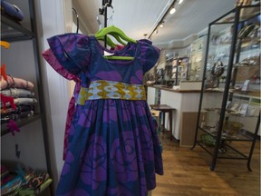 Colourful dresses, handmade in Ghana, seen here on display at the Pure Art Boutique in 2014.