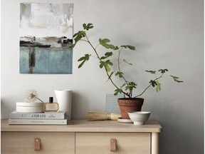 Natural, light-toned wood and wall colours, houseplants, and simply shaped objects are key characteristics in a Scandinavian style designed home. Bjorksnas Drawers, $350, Ikea.ca