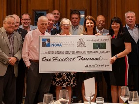NOVA West Island's 26th annual charity golf tournament raised a record amount of funds, $100,000. The event was held at the Beaconsfield Golf Club on Aug. 12.