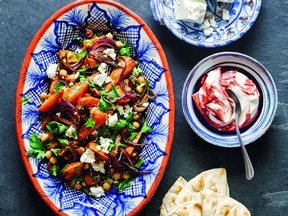 Chickpea Salad with Roasted Carrots from The Greek Vegetarian Cookbook by Heather Thomas.