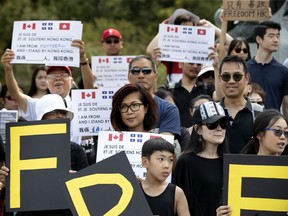 “We want the people in Hong Kong to know that they are not alone,” said one of the participants in Saturday's rally on Mount Royal. “We are standing with them, even though we’re on the other side of the world.”