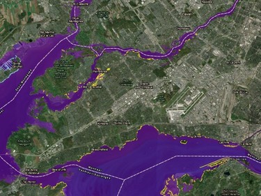 Map of the Zone d'invervention spéciale, modified to remove areas in the West Island after public consultation. (