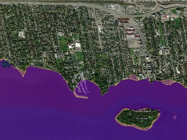 Map of the Zone d'invervention spéciale, modified to remove areas in Dorval after public consultation. (