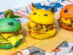 Tickets are listed at $45, with a Pokémon-themed burger and drink included in the price of admission.