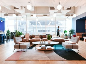 Shared workspaces like WeWork offer temporary office rentals, lounges or hot desks. Photo: WeWork.com