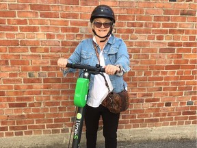 Lise Ravary, after her ride on an e-scooter in August 2019. She did not enjoy the experience.