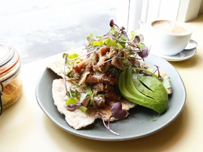 The Chiquetaille d'Hareng at Agrikol is a hearty plateful, one of a couple of brunch dishes featuring herring.